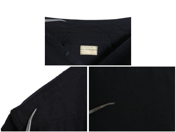 40s ★ 米軍実物 USN ネイビー 片ポケ CPO シャツ メンズ M 程 / ヴィンテージ 大戦 WW2 ミリタリー NAVY 海軍 ウール 無地 濃紺 ダブル襟