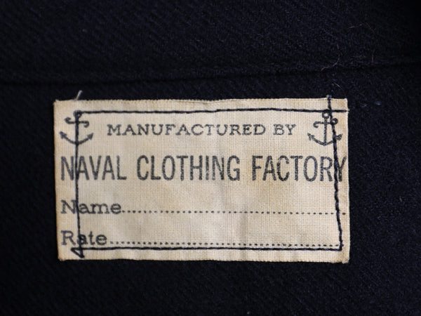 40s ★ 米軍実物 USN ネイビー 片ポケ CPO シャツ メンズ M 程 / ヴィンテージ 大戦 WW2 ミリタリー NAVY 海軍 ウール 無地 濃紺 ダブル襟