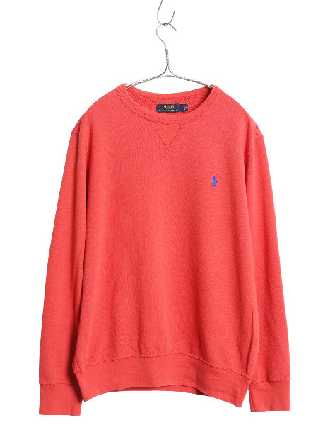 ポロ ラルフローレン 前V スウェット メンズ M トレーナー ワンポイント ストレッチ クルーネック 長袖 Tシャツ ロンT 裏起毛なし シンプル