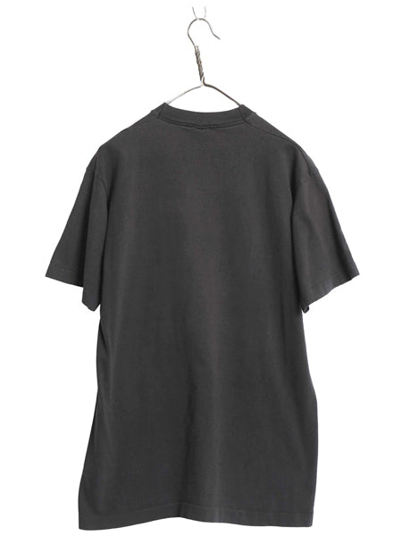 90s USA製 フルーツオブザルーム ポケット付き 無地 半袖 Tシャツ メンズ L オールド ポケT 耳付き ブランク シングルステッチ トップス 黒