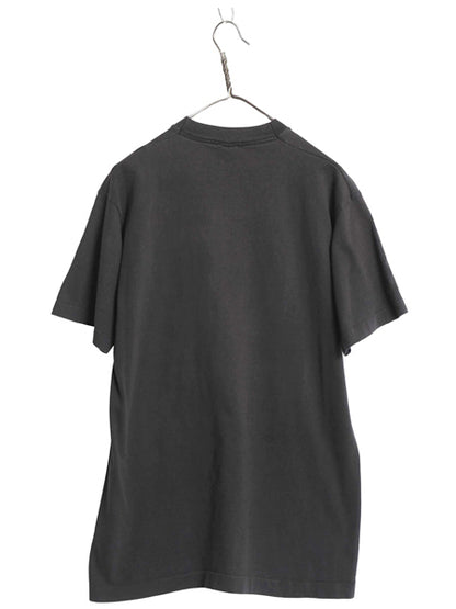 90s USA製 フルーツオブザルーム ポケット付き 無地 半袖 Tシャツ メンズ L オールド ポケT 耳付き ブランク シングルステッチ トップス 黒
