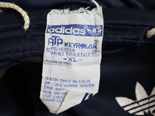 80s USA製 アディダス ATP トラック パンツ メンズ XL / ヴィンテージ 3ライン ジャージ イージーパンツ トレフォイル 大きいサイズ 紺 白