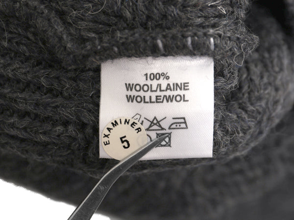 アイルランド製 aran crafts ハーフジップ ケーブル ニット セーター メンズ XL / ウール ローゲージ ハイネック 無地 大きいサイズ 濃灰