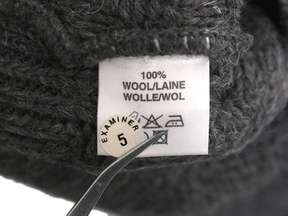 アイルランド製 aran crafts ハーフジップ ケーブル ニット セーター メンズ XL / ウール ローゲージ ハイネック 無地 大きいサイズ 濃灰