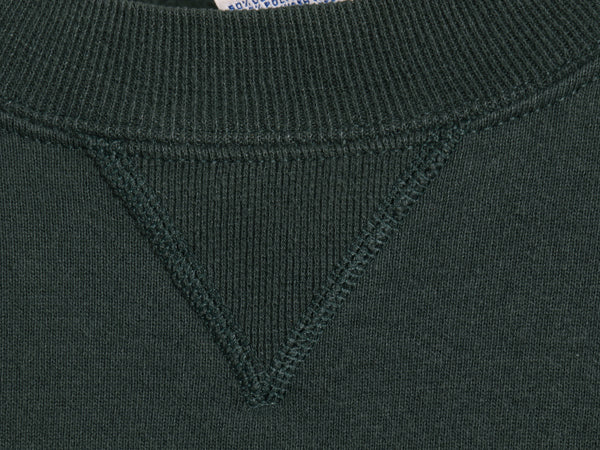 90s USA製 ラッセル 無地 スウェット メンズ レディース XL オールド トレーナー 前V 裏起毛 ワンポイント ブランク 大きいサイズ グリーン