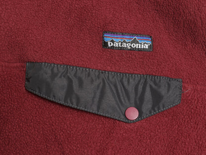 90s パタゴニア シンチラ スナップT メンズ L 古着 オールド アウトドア フリース プルオーバー ジャケット ジャンパー ハイネック エンジ