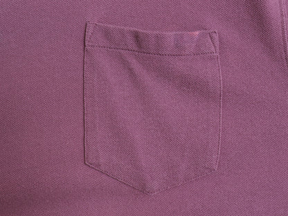 00s オールド ギャップ 鹿の子 ポケット付き 半袖 Tシャツ メンズ L / 無地 ポケT ヘビーウェイト コットン カットソー ボックス パープル