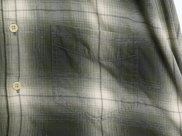 90s ジェイクルー オンブレ チェック 長袖 シャツ メンズ L / オールド 旧タグ 巨人タグ 当時物 コットン レーヨン シャドー マルチカラー