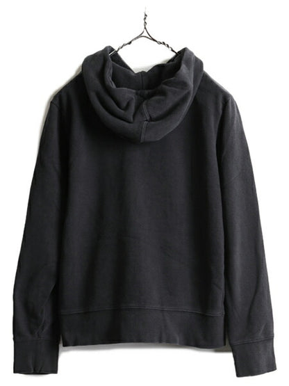 ■ ノースフェイス プリント スウェット フード パーカー ( レディース S ) The North Face トレーナー プルオーバー 裏起毛 アウトドア 黒
