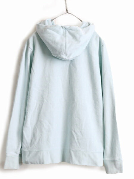 大きいサイズ XL ■ ノースフェイス ロゴ プリント スウェット パーカー レディース The North Face トレーナー プルオーバー 裏起毛 水色