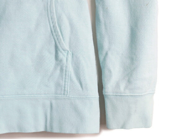 大きいサイズ XL ■ ノースフェイス ロゴ プリント スウェット パーカー レディース The North Face トレーナー プルオーバー 裏起毛 水色