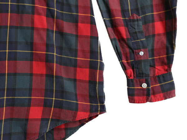 90s 初期 ■ ポロ ゴルフ ラルフローレン タータン チェック 長袖 ボタンダウン シャツ ( メンズ L ) POLO GOLF 90年代 オールド コットン