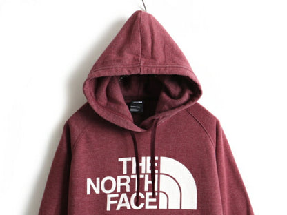 ■ ノースフェイス プリント スウェット フード パーカー ( レディース S ) 古着 The North Face アウトドア スエット プルオーバー 裏起毛