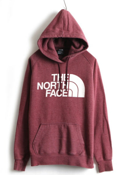 ■ ノースフェイス プリント スウェット フード パーカー ( レディース S ) 古着 The North Face アウトドア スエット プルオーバー 裏起毛