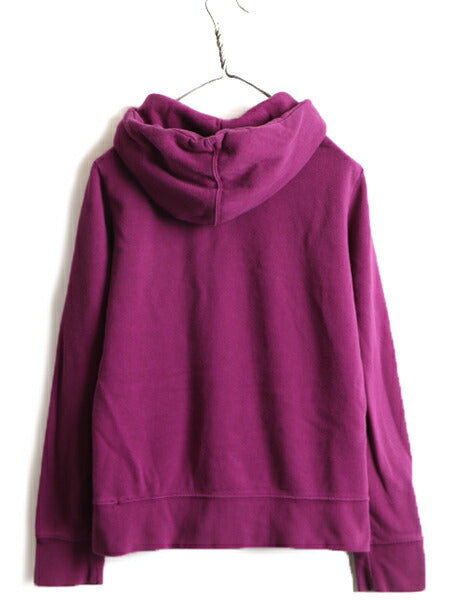 ■ ノースフェイス プリント スウェット フード パーカー レディース S / 古着 The North Face トレーナー スエット 裏起毛 紫 アウトドア