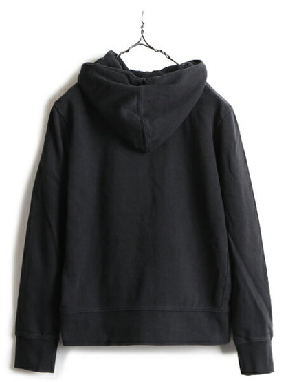 ■ ノースフェイス プリント スウェット フード パーカー 黒 ( レディース M ) The North Face トレーナー プルオーバー 裏起毛 スエット