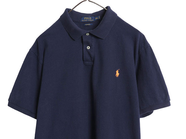 ポロ ラルフローレン 鹿の子 半袖 ポロシャツ メンズ XXL 半袖シャツ コットン トップス カットソー ワンポイント シンプル 大きいサイズ 