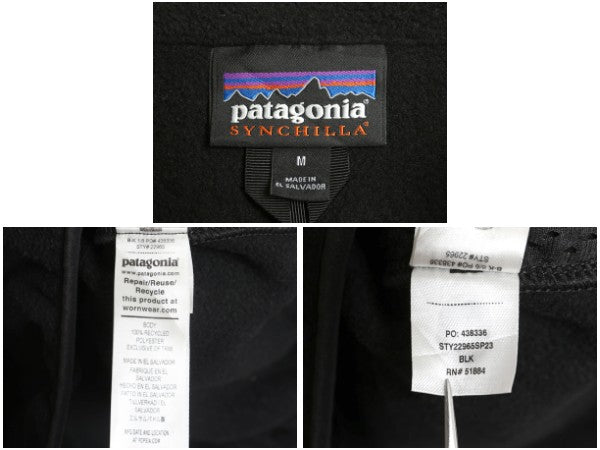 パタゴニア マースピアル シンチラ フリース ジャケット レディース M / 23年製 プルオーバー ブルゾン ハイネック ハーフジップ ブラック