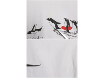 90s USA製 ペンギン アート イラスト プリント Tシャツ メンズ XL オールド キャラクター グラフィック シングルステッチ 大きいサイズ 白