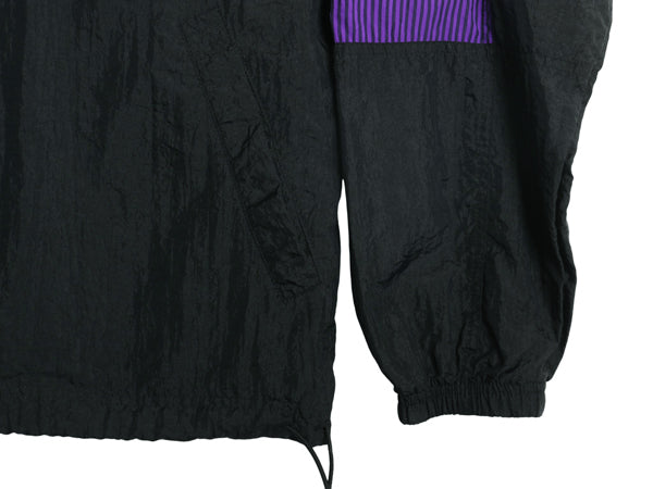 90s アンブロ ハーフジップ ナイロン ジャケット メンズ M オールド プルオーバー ハイネック ブルゾン ウィンドブレーカー サッカー 薄手