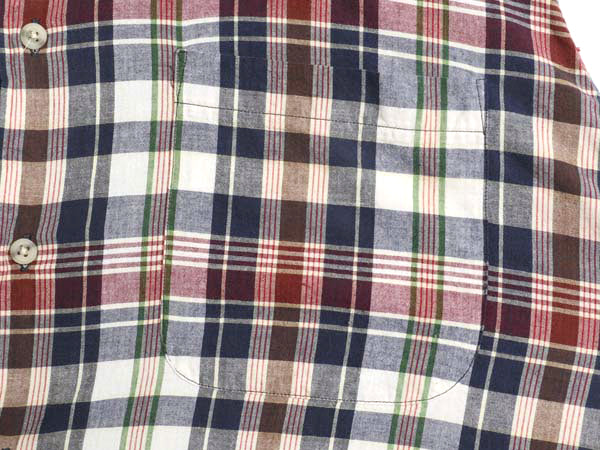 90s J PRESS マドラス チェック 長袖 ボタンダウン シャツ メンズ L / オールド 長袖シャツ コットン ポケット付き 薄手 BD マルチカラー