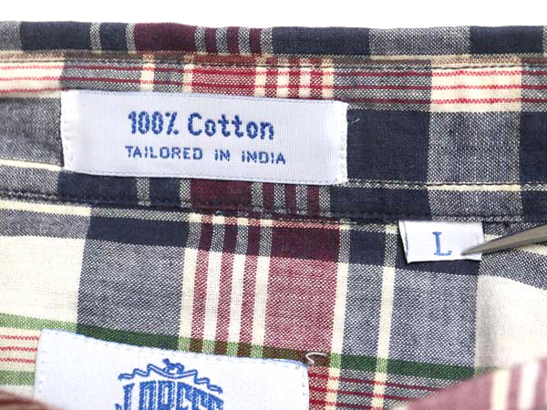 90s J PRESS マドラス チェック 長袖 ボタンダウン シャツ メンズ L / オールド 長袖シャツ コットン ポケット付き 薄手 BD マルチカラー