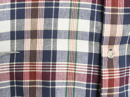 90s J PRESS マドラス チェック 長袖 ボタンダウン シャツ メンズ L / オールド 長袖シャツ コットン ポケット付き 薄手 BD マルチカラー