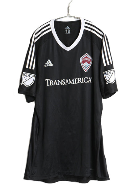 アディダス コロラド ラピッズ サッカー GK ユニフォーム メンズ XXL 程/ 正規品 MLS 2017 モデル 当時物 オフィシャル ブラック Vネック