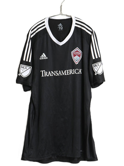 アディダス コロラド ラピッズ サッカー GK ユニフォーム メンズ XXL 程/ 正規品 MLS 2017 モデル 当時物 オフィシャル ブラック Vネック