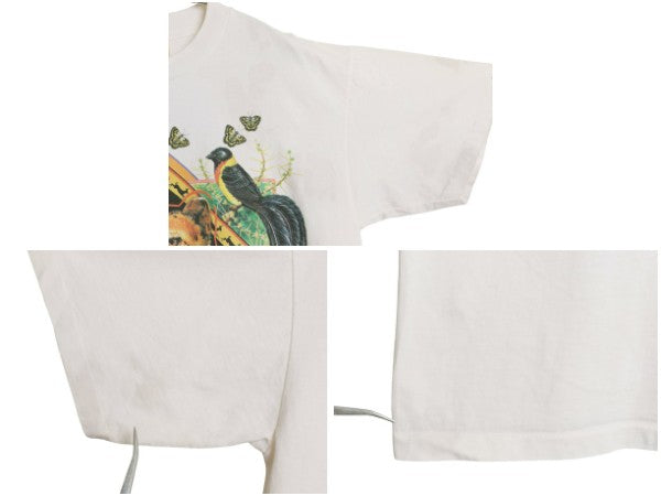 90s USA製 アニマル 両面 イラスト プリント 半袖 Tシャツ メンズ レディース L オールド ヒョウ アート ヘビーウェイト シングルステッチ