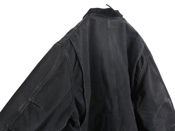 US企画 カーハート トラディショナル コート メンズ XL / ダック ジャケット 中綿 キルティング ライナー ハーフ コート 大きいサイズ 黒