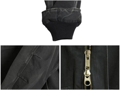 US企画 カーハート トラディショナル コート メンズ XL / ダック ジャケット 中綿 キルティング ライナー ハーフ コート 大きいサイズ 黒