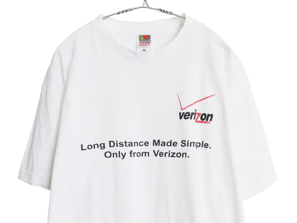00s 企業 ロゴ プリント 半袖 Tシャツ メンズ XL オールド 当時物 テック 半袖Tシャツ  ヘビーウェイト カットソー 大きいサイズ ホワイト