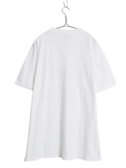 00s 企業 ロゴ プリント 半袖 Tシャツ メンズ XL オールド 当時物 テック 半袖Tシャツ  ヘビーウェイト カットソー 大きいサイズ ホワイト