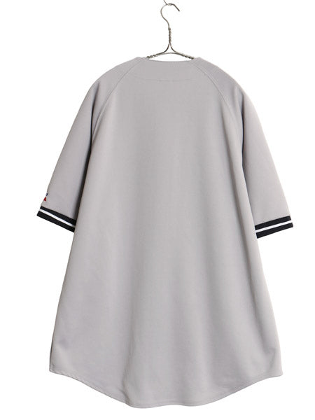00s ヤンキース ベースボール シャツ メンズ XL オールド MLB オフィシャル ラッセル 大リーグ ユニフォーム ゲームシャツ 大きいサイズ 灰
