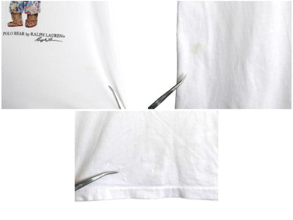 ポロベア ポロ ラルフローレン プリント 半袖 Tシャツ メンズ レディース M 小さめ / キャラクター カットソー シングルステッチ ホワイト