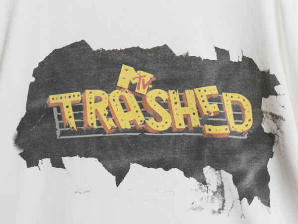 90s USA製 ★ MTV イラスト プリント Tシャツ メンズ XL / オールド 企業物 当時物 シングルステッチ 音楽 グラフィック ヘビーウェイト 白