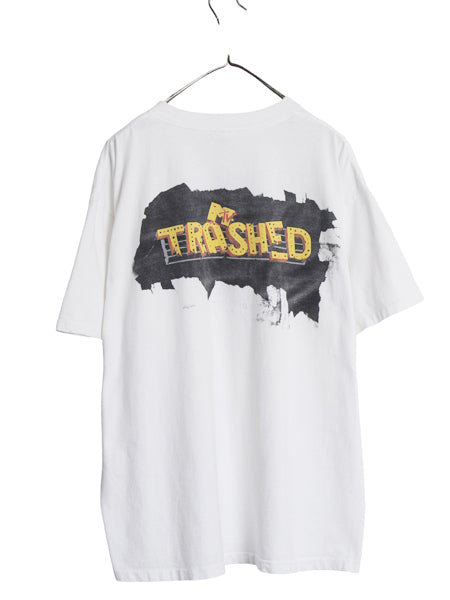 90s USA製 ★ MTV イラスト プリント Tシャツ メンズ XL / オールド 企業物 当時物 シングルステッチ 音楽 グラフィック ヘビーウェイト 白