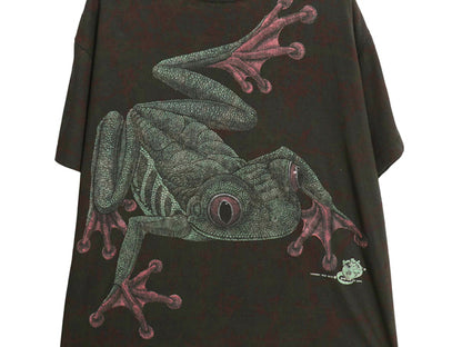 80s USA製 カメレオン イラスト オールオーバー プリント Tシャツ メンズ M ヴィンテージ アニマル アート グラフィック シングルステッチ