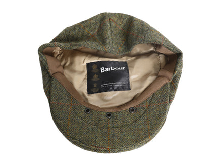 スコットランド製 バブアー ツイード ウール ハンチング キャップ メンズ レディース XXL 古着 帽子 キャスケット 3ワラント 大きいサイズ