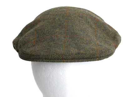 スコットランド製 バブアー ツイード ウール ハンチング キャップ メンズ レディース XXL 古着 帽子 キャスケット 3ワラント 大きいサイズ