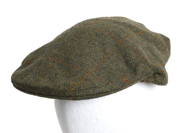 スコットランド製 バブアー ツイード ウール ハンチング キャップ メンズ レディース XXL 古着 帽子 キャスケット 3ワラント 大きいサイズ