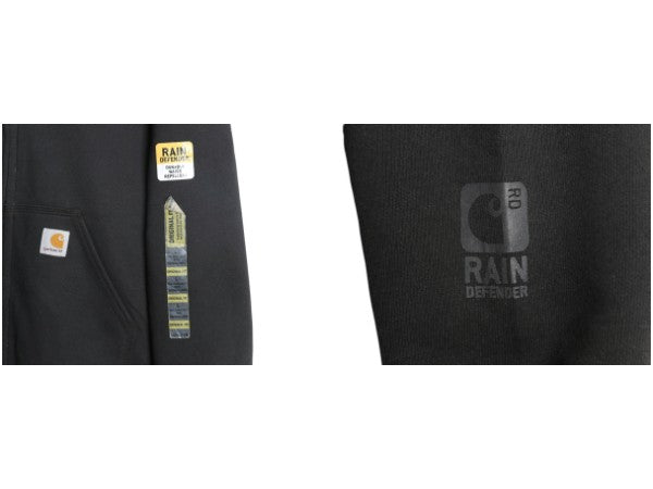 デッドストック US企画 カーハート フルジップ スウェット フード パーカー メンズ L 新品 裏 サーマル ジャケット トレーナー 撥水加工 黒