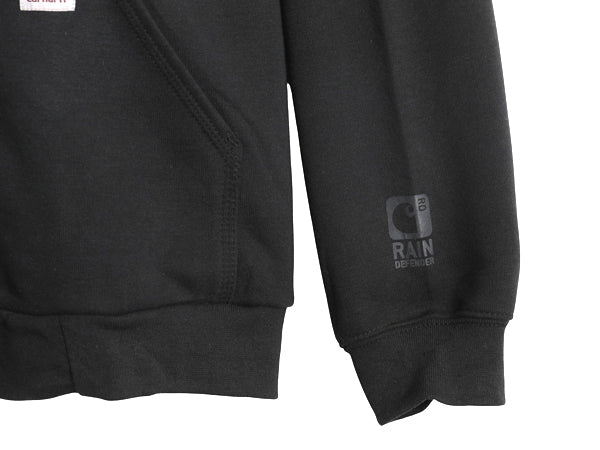 デッドストック US企画 カーハート フルジップ スウェット フード パーカー メンズ L 新品 裏 サーマル ジャケット トレーナー 撥水加工 黒