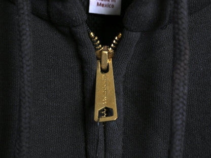 デッドストック US企画 カーハート フルジップ スウェット フード パーカー メンズ L 新品 裏 サーマル ジャケット トレーナー 撥水加工 黒