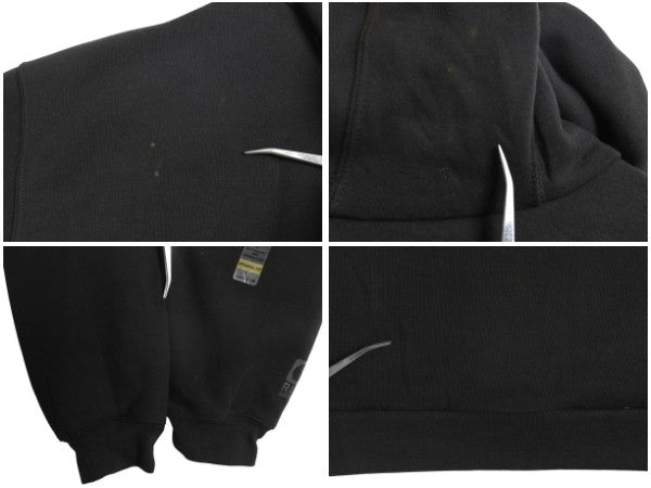 デッドストック US企画 カーハート フルジップ スウェット フード パーカー メンズ L 新品 裏 サーマル ジャケット トレーナー 撥水加工 黒