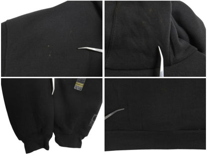 デッドストック US企画 カーハート フルジップ スウェット フード パーカー メンズ L 新品 裏 サーマル ジャケット トレーナー 撥水加工 黒