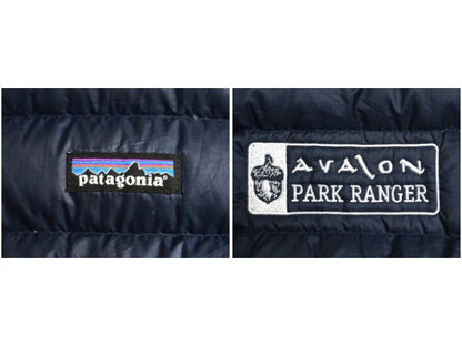パタゴニア ダウン セーター ベスト メンズ XL / 古着 16年製 フルジップ 800フィル アウトドア パッカブル 重ね着 前開き 大きいサイズ 紺