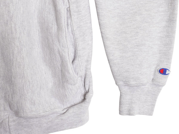  90s USA製 ★ チャンピオン リバースウィーブ スナップ カーディガン メンズ L スウェット トレーナー ポケット付き ワンポイント グレー
