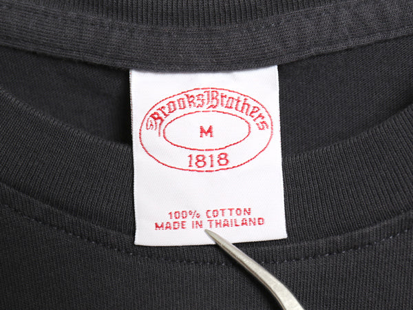 ブルックスブラザーズ 半袖 Tシャツ メンズ M カットソー ワンポイント コットン シンプル クルーネック 無地 ボックス トップス ネイビー